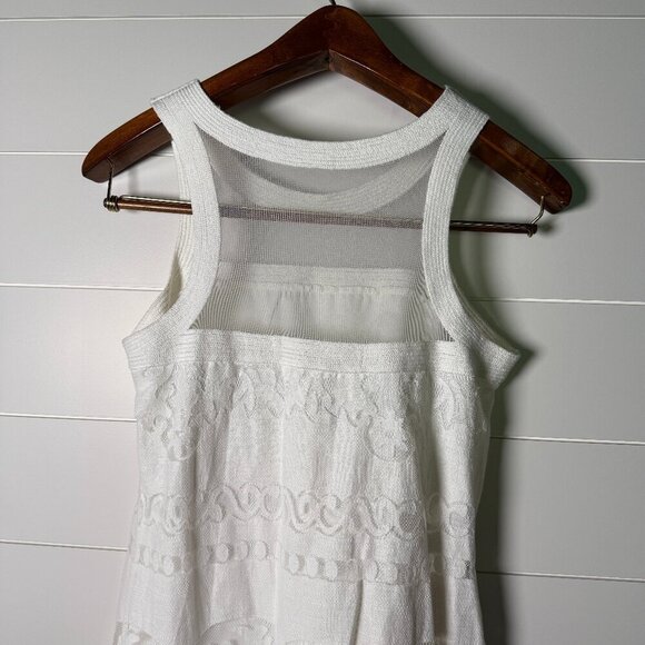 Max Studio White Sleeveless Lace Dress Small Summer Resort - Picture 3 of 7